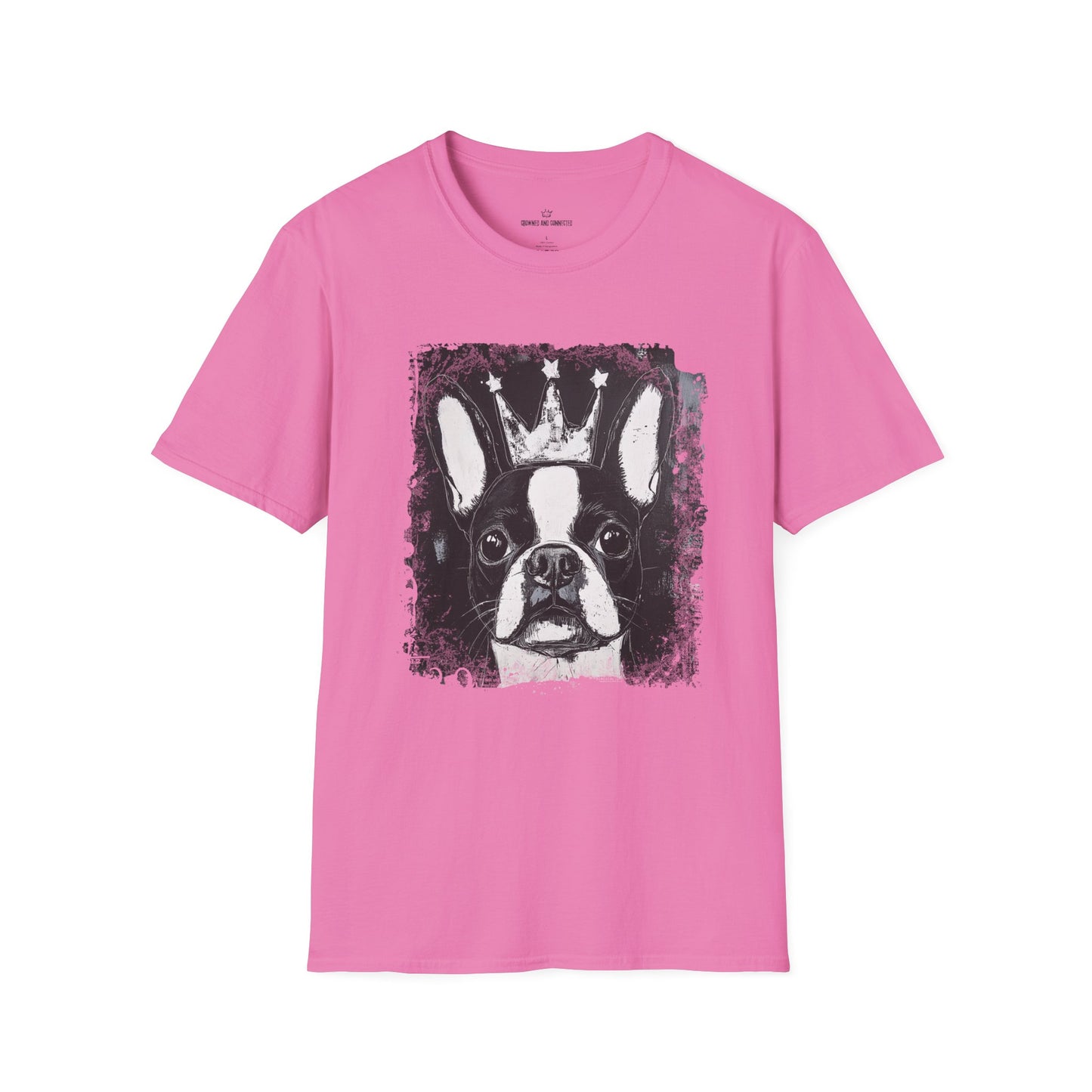 Boston Terrier Crowned T-Shirt – “You’re Not the Boss of Me” Funny Dog Tee