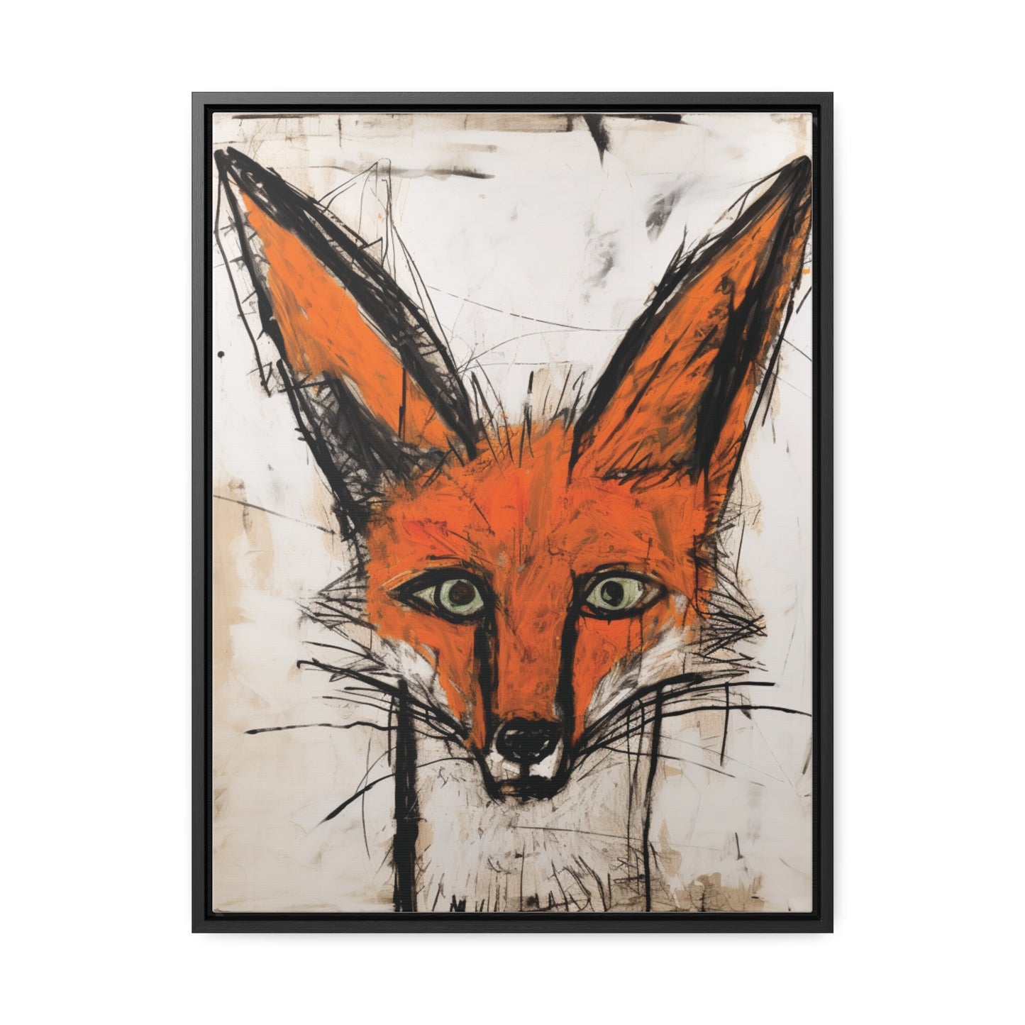 Fiona the Fox, a Bernard Buffet- inspired Canvas