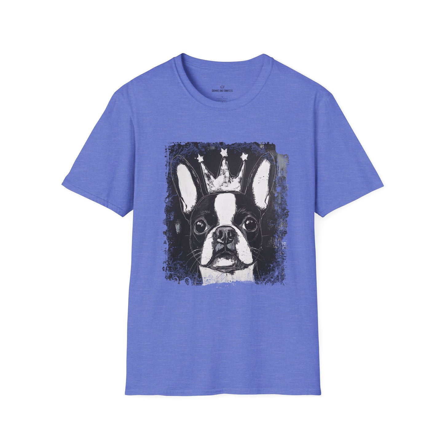 Boston Terrier Crowned T-Shirt – “You’re Not the Boss of Me” Funny Dog Tee