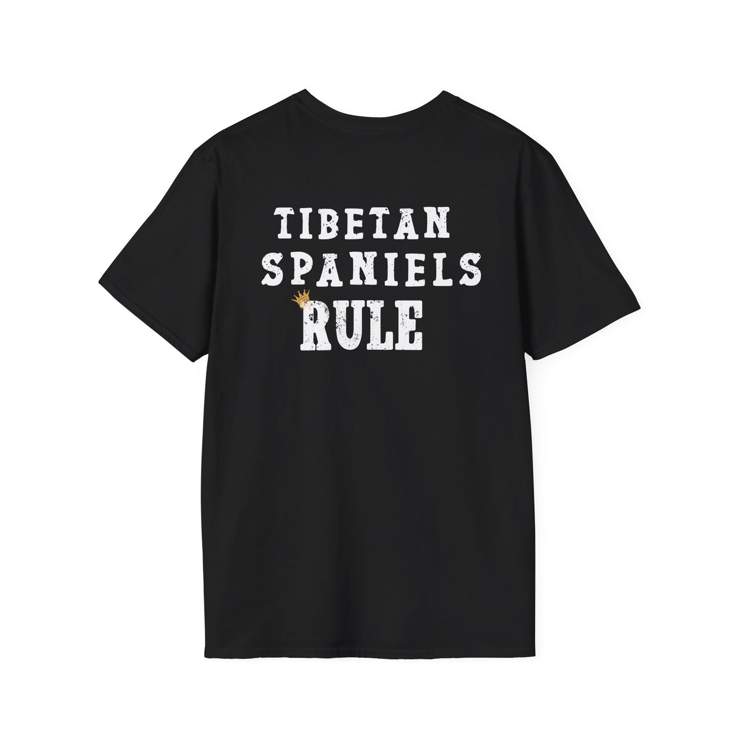 Tibetan Spaniels Rule T-shirt/ Funny Tibetan Spaniel Tee/Crowned and Connected Collection