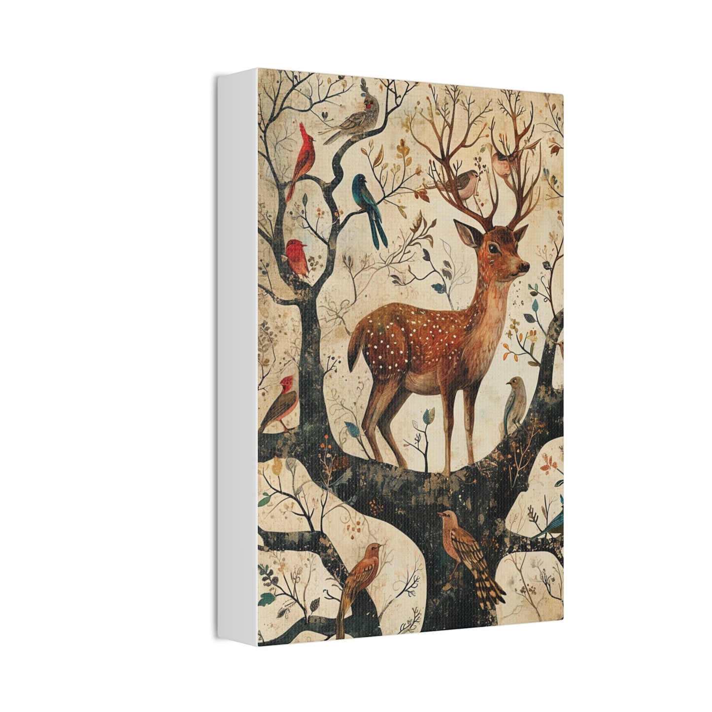 "Branch Manager" Whimsical Deer Canvas Art