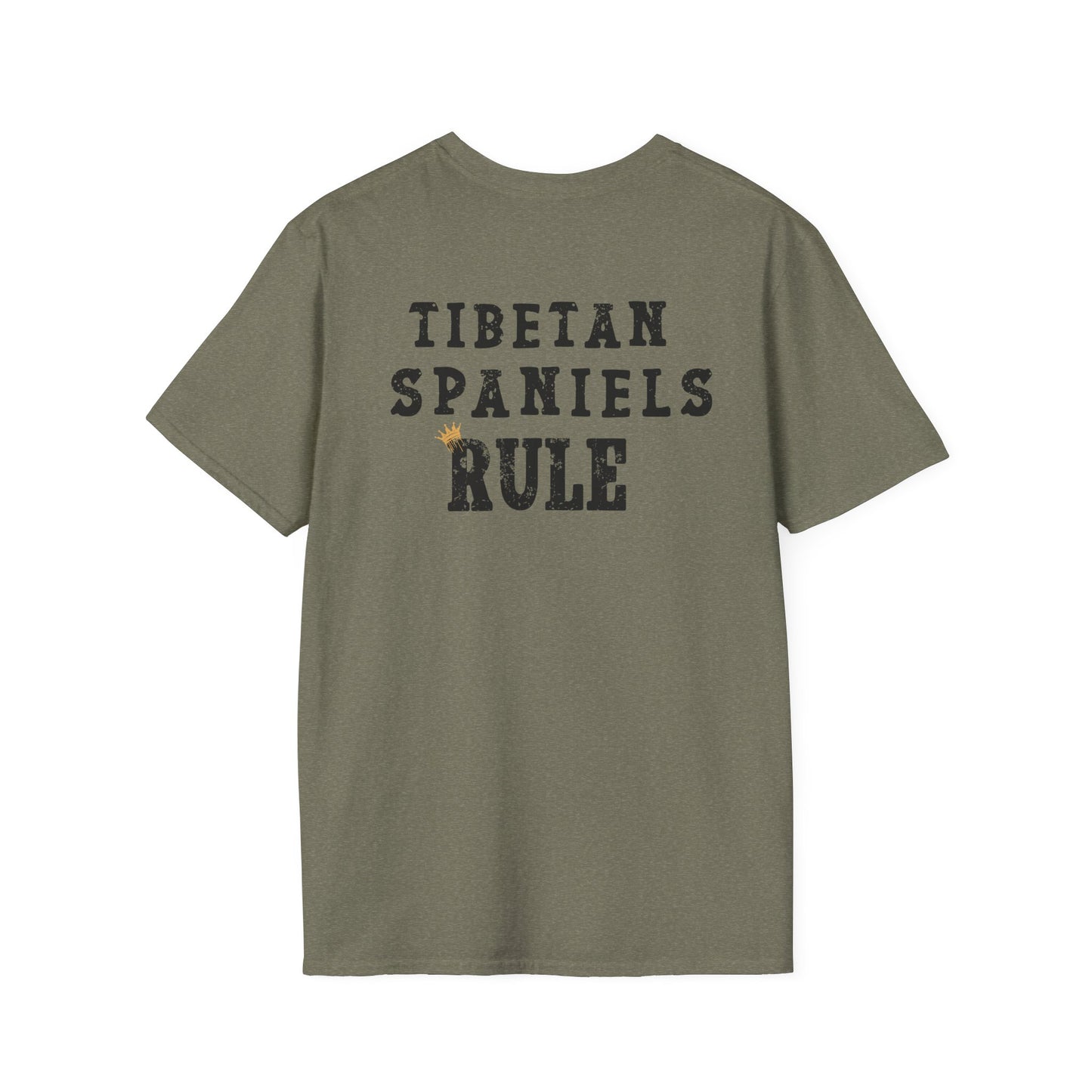 Tibetan Spaniels Rule T-shirt/ Funny Tibetan Spaniel Tee/Crowned and Connected Collection