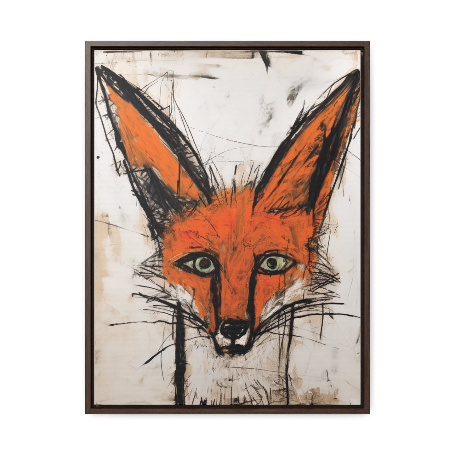 Fiona the Fox, a Bernard Buffet- inspired Canvas