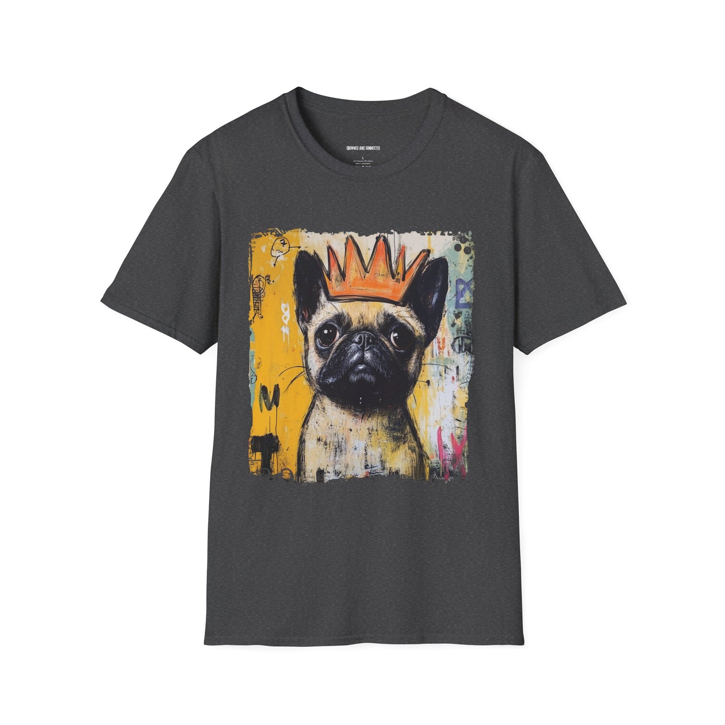 Pugs Rule Crown T-Shirt | Funny Pug Graphic Tee | Dog Lover Gift  Description/Crowned and Connected Collection