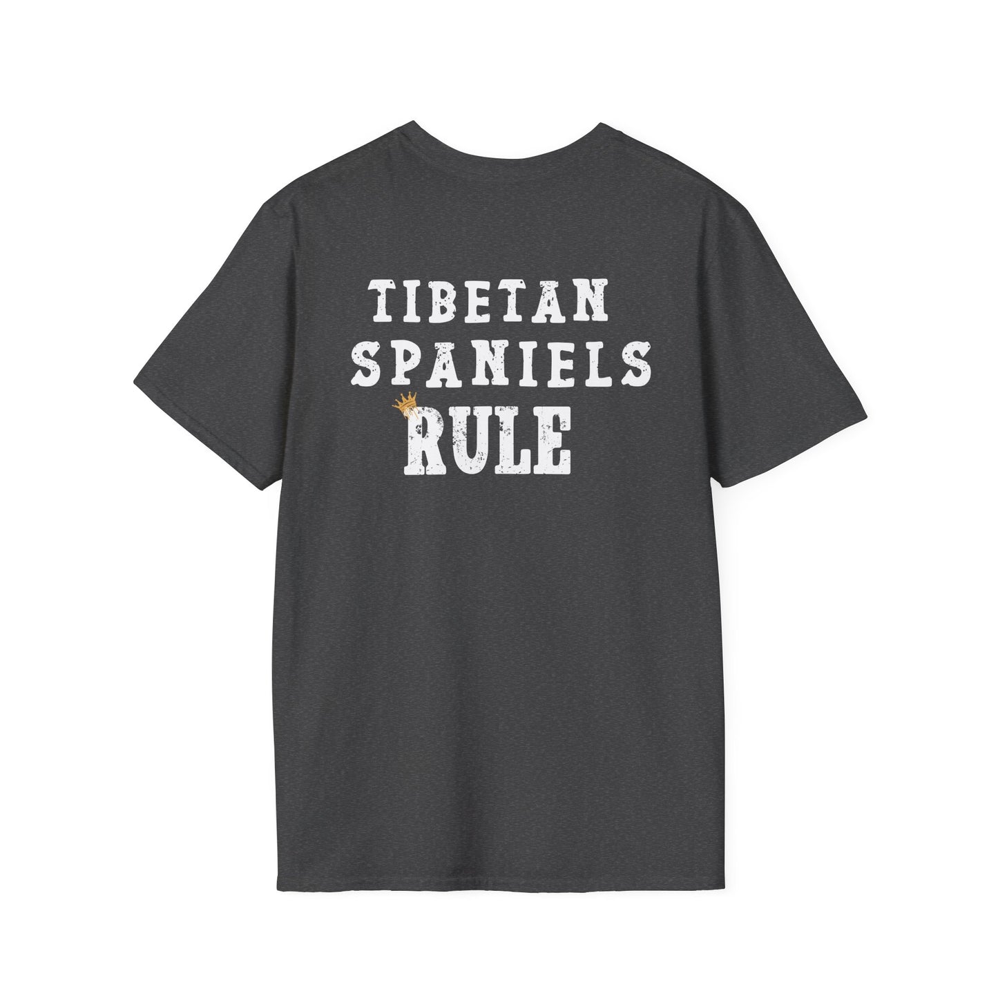 Tibetan Spaniels Rule T-shirt/ Funny Tibetan Spaniel Tee/Crowned and Connected Collection