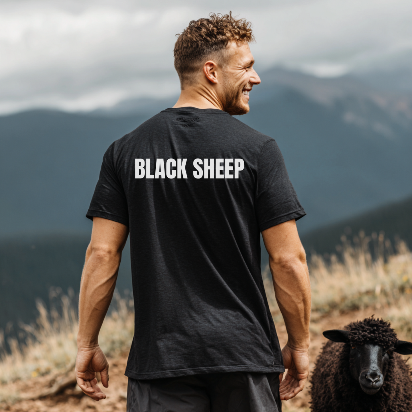 Black Sheep Crowned T-Shirt – Funny Animal Graphic Tee | Crowned & Connected Collection