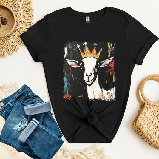 Goats Rule T-Shirt/Funny Goat Lover Tee/Crowned and Connected Collection