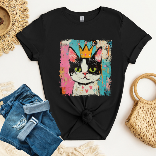 Tuxedo Cat Crowned Tee –  Tuxedo Cat T-Shirt/Crowned and Connected Collection