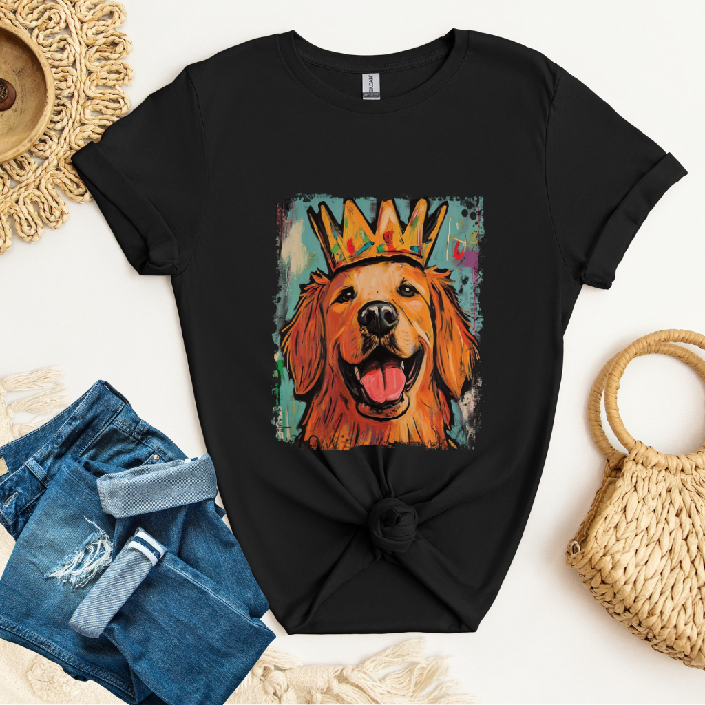 Goldens Rule T-shirt/ Funny Golden Retriever T-shirt/Crowned and Connected Collection