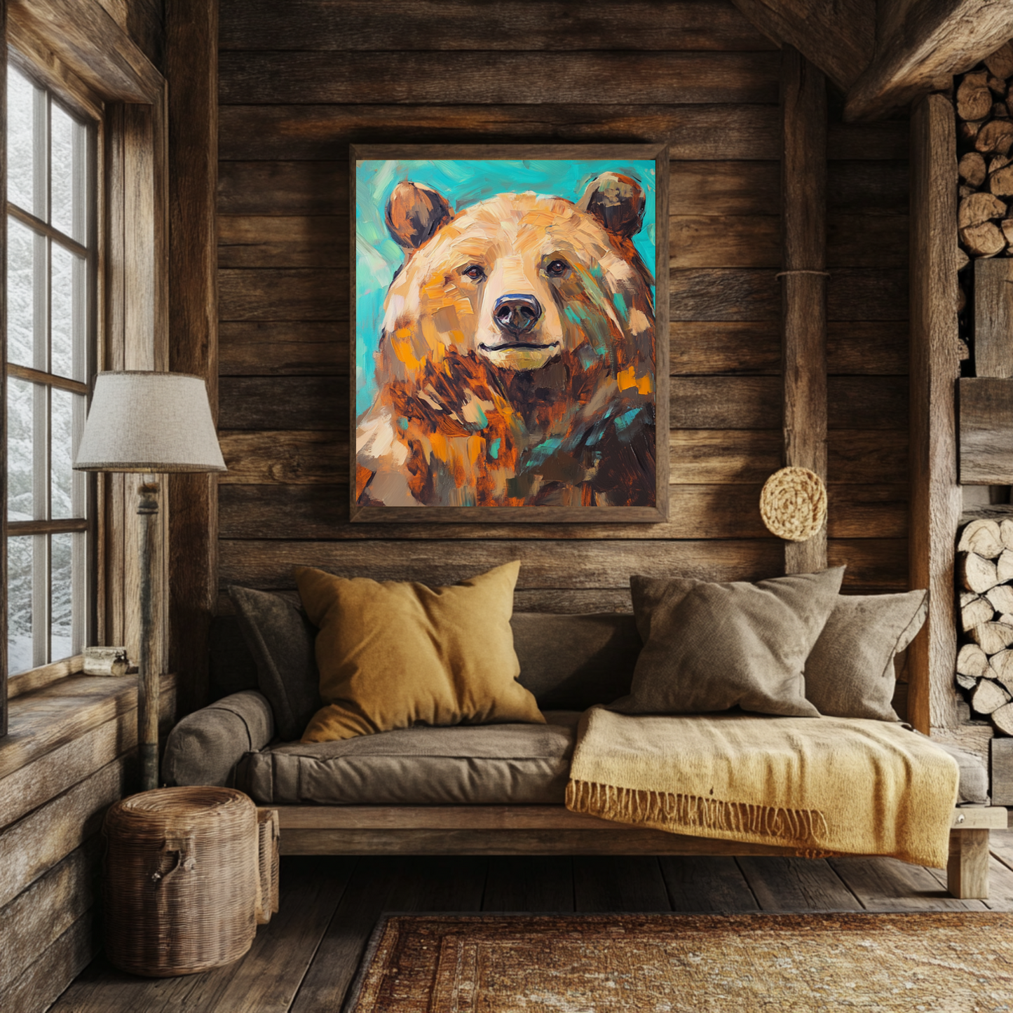 "Mr. Big Bear" Bold Bear Canvas Art