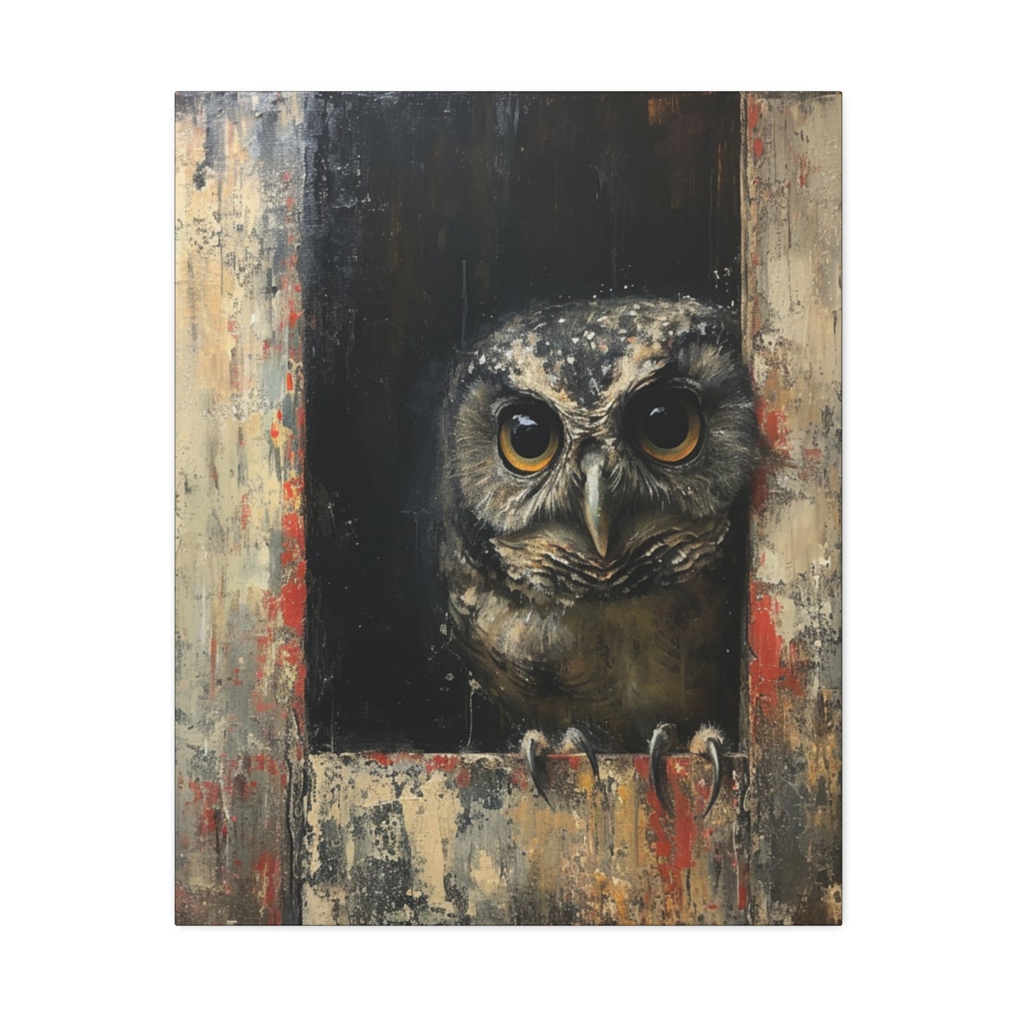 "Woody the Barn Owl" Canvas Art