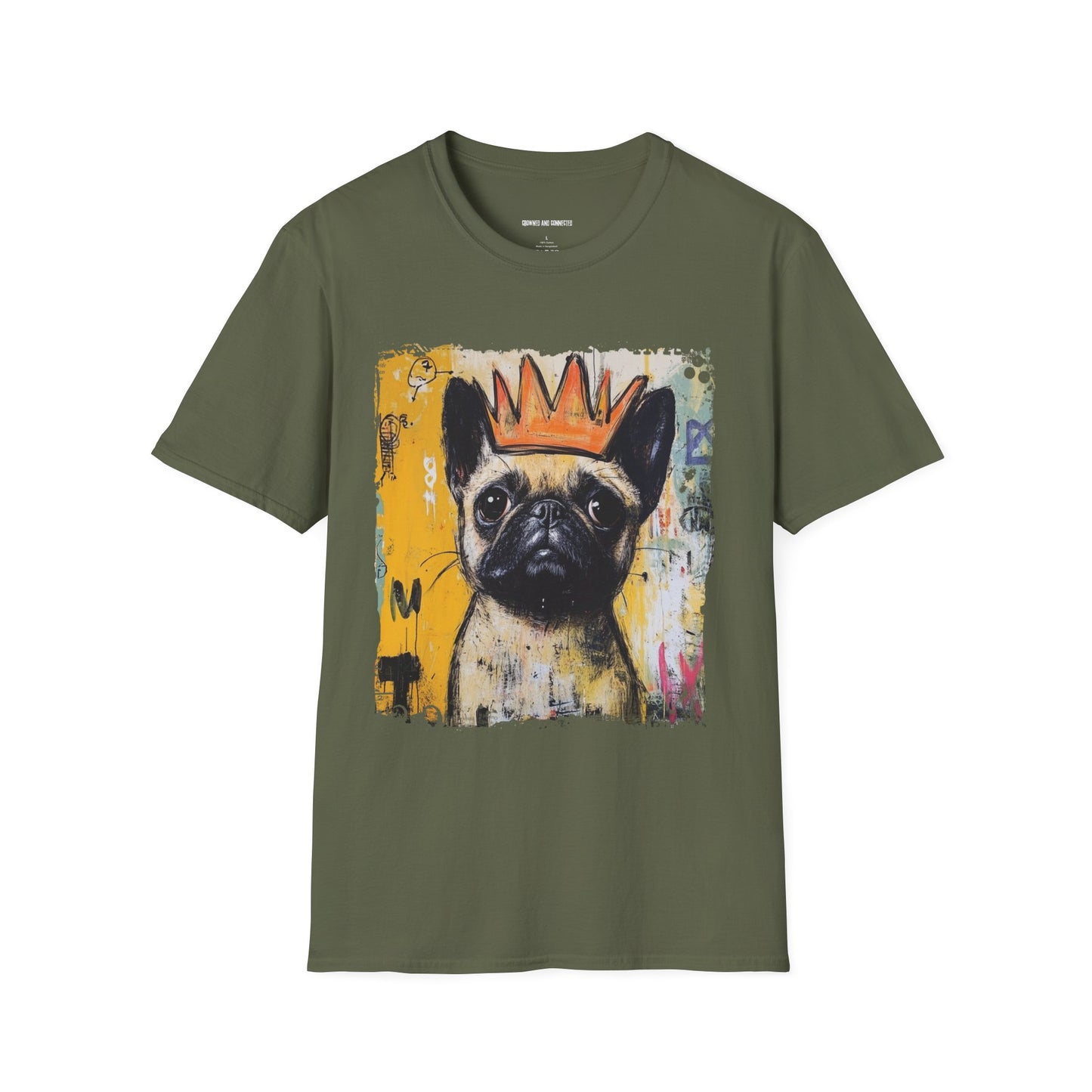 Pugs Rule Crown T-Shirt | Funny Pug Graphic Tee | Dog Lover Gift  Description/Crowned and Connected Collection