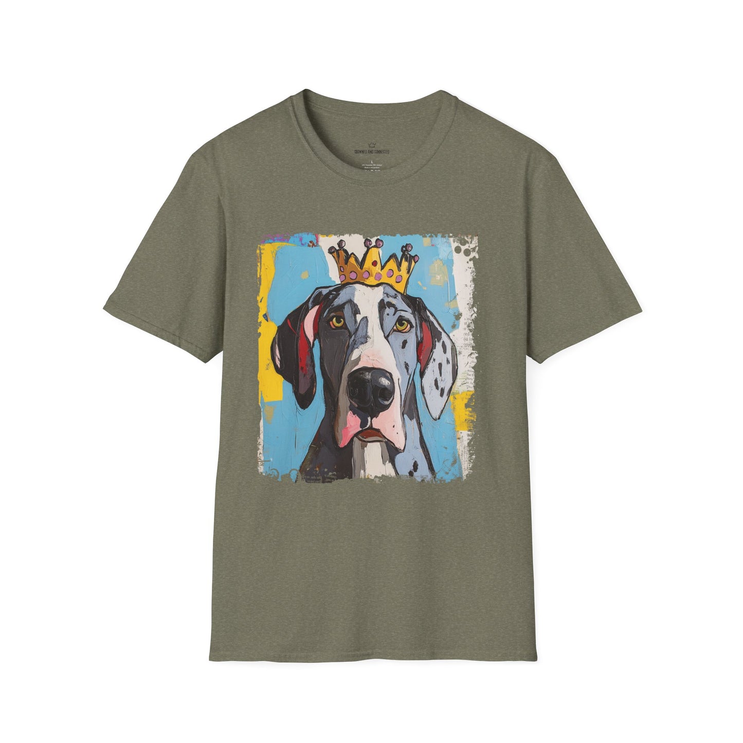 Great Dane Crowned T-Shirt – “Size Does Matter” Funny Dog Tee | Crowned & Connected Collection
