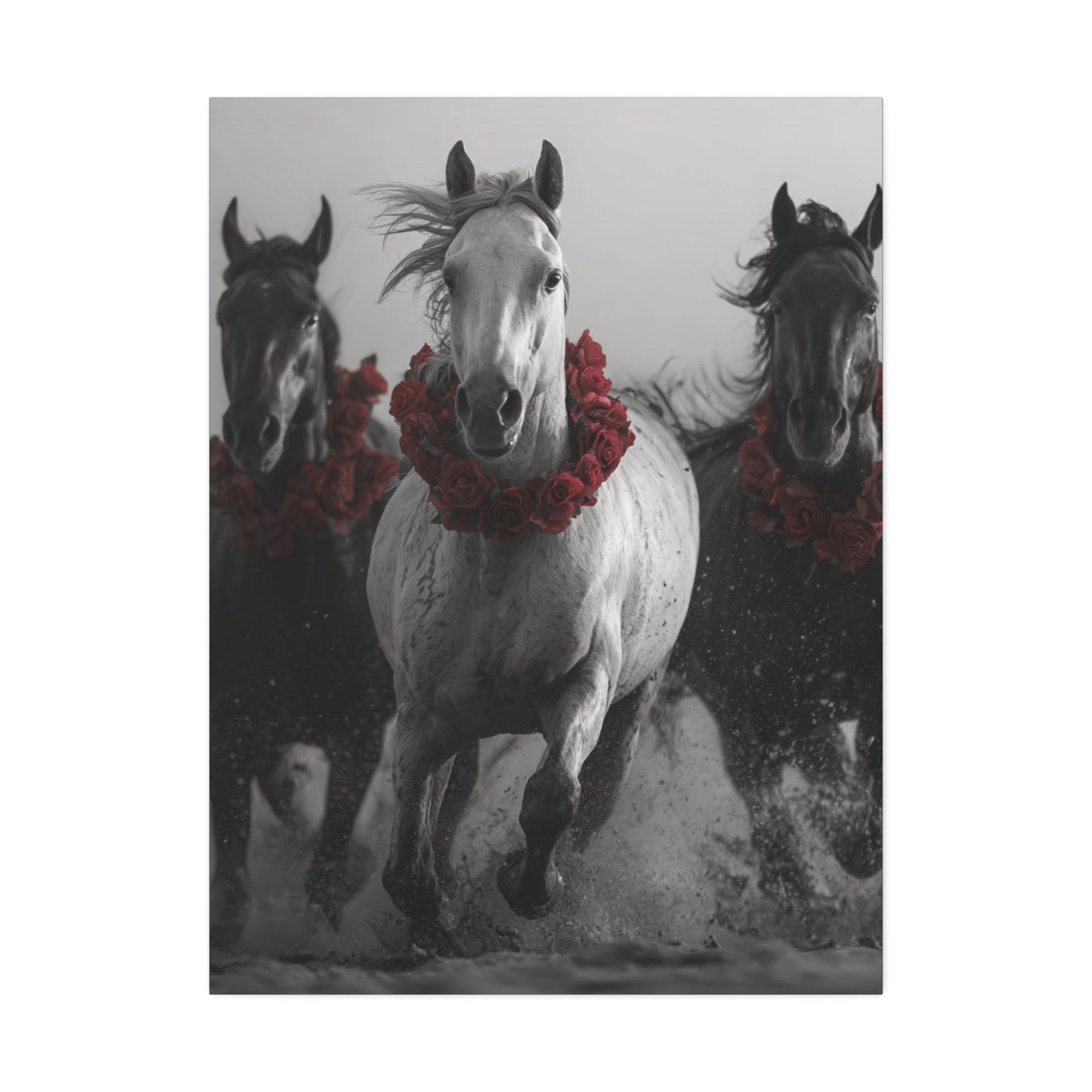 Gallop & Glory: Run the Red Reign – Canvas Wall Art