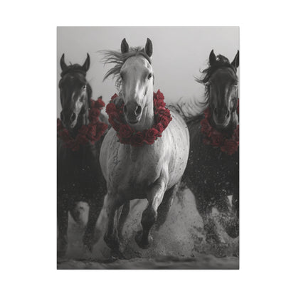 Gallop & Glory: Run the Red Reign – Canvas Wall Art