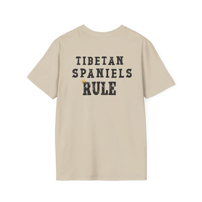 Tibetan Spaniels Rule T-shirt/ Funny Tibetan Spaniel Tee/Crowned and Connected Collection