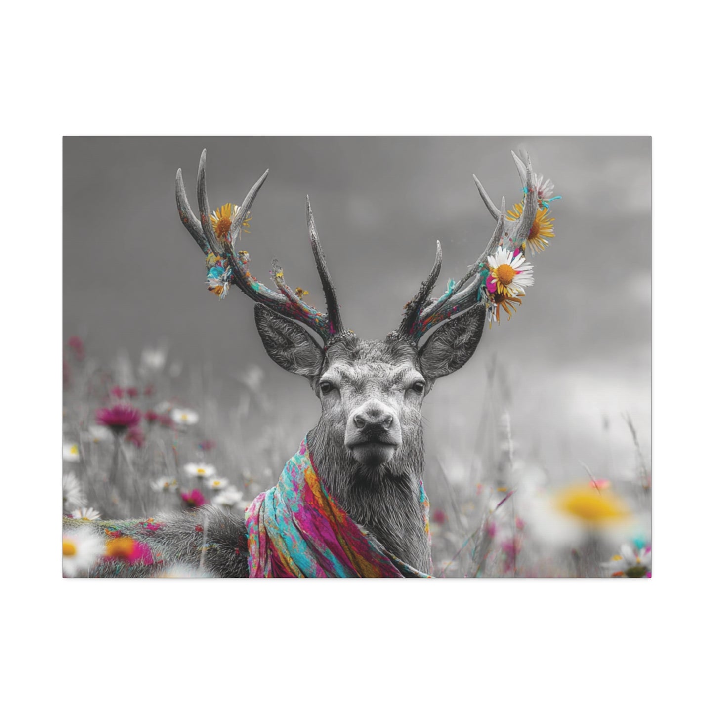 Daisy Dazed: Flower Child- Buck Canvas Art