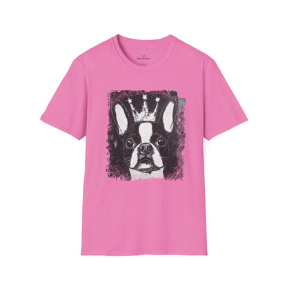 Boston Terrier Crowned T-Shirt – “You’re Not the Boss of Me” Funny Dog Tee