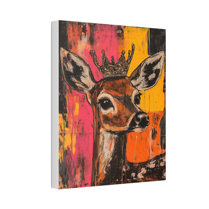 Darla- Whimsical Crowned Deer Canvas Art