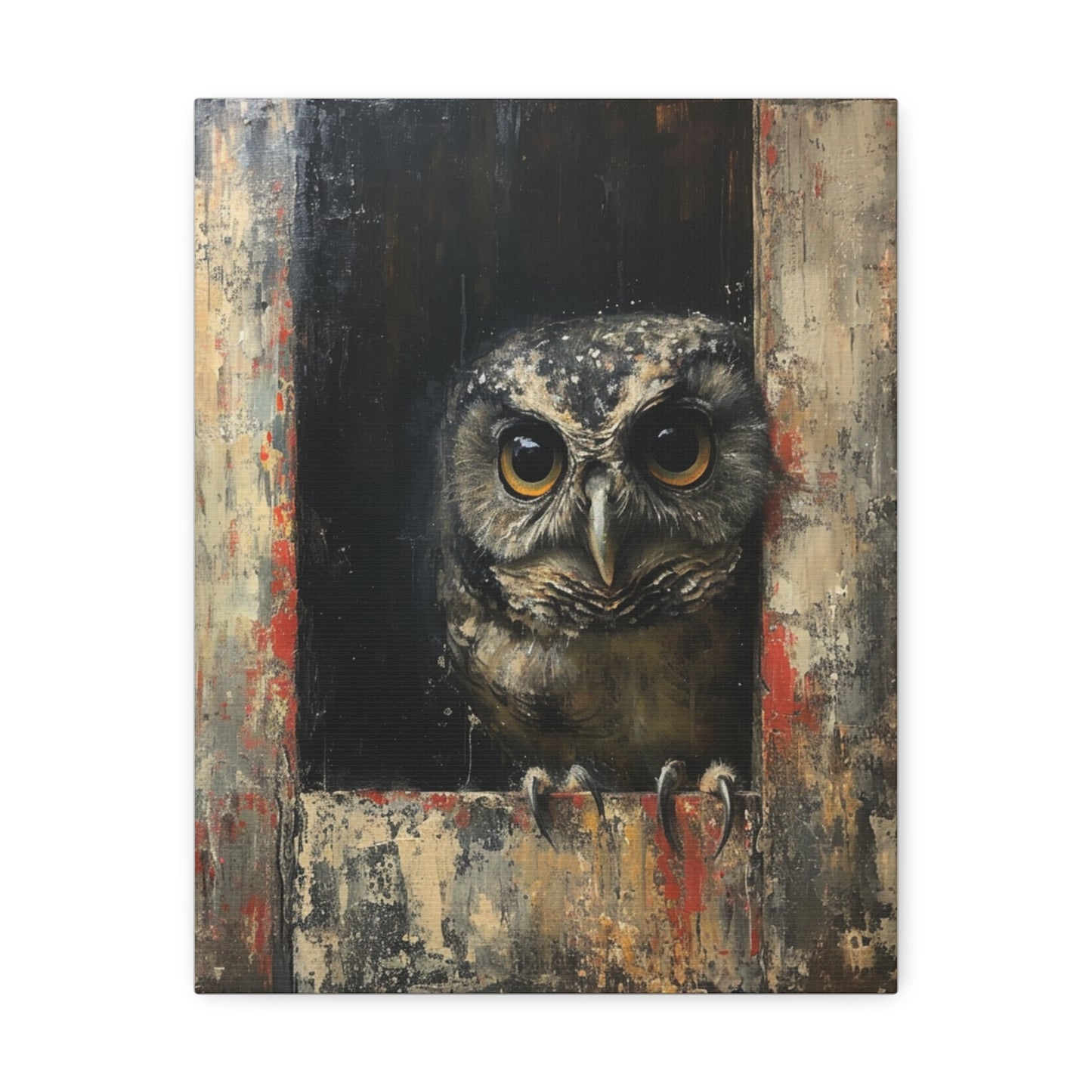 "Woody the Barn Owl" Canvas Art