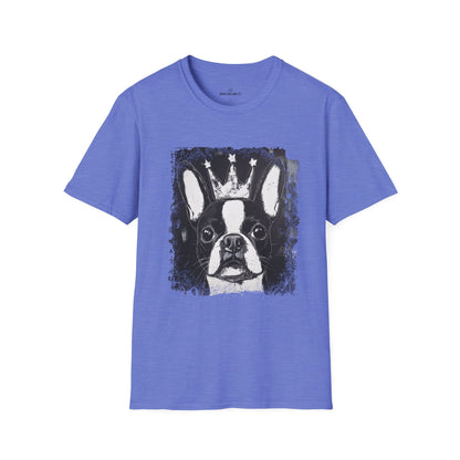 Boston Terrier Crowned T-Shirt – “You’re Not the Boss of Me” Funny Dog Tee