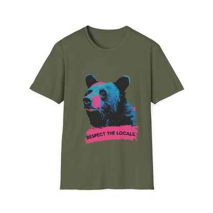 "Respect the Locals – The Vibrant Bear Tee"