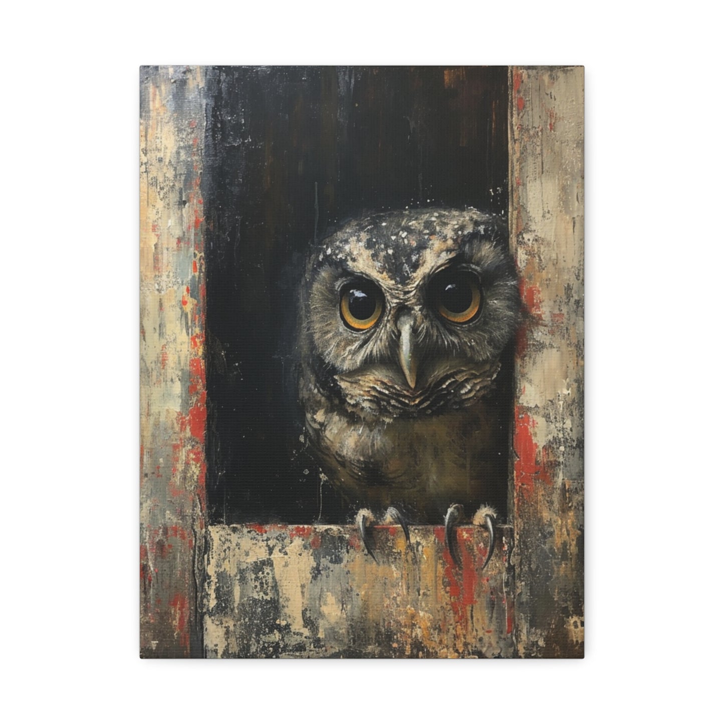 "Woody the Barn Owl" Canvas Art