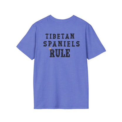 Tibetan Spaniels Rule T-shirt/ Funny Tibetan Spaniel Tee/Crowned and Connected Collection