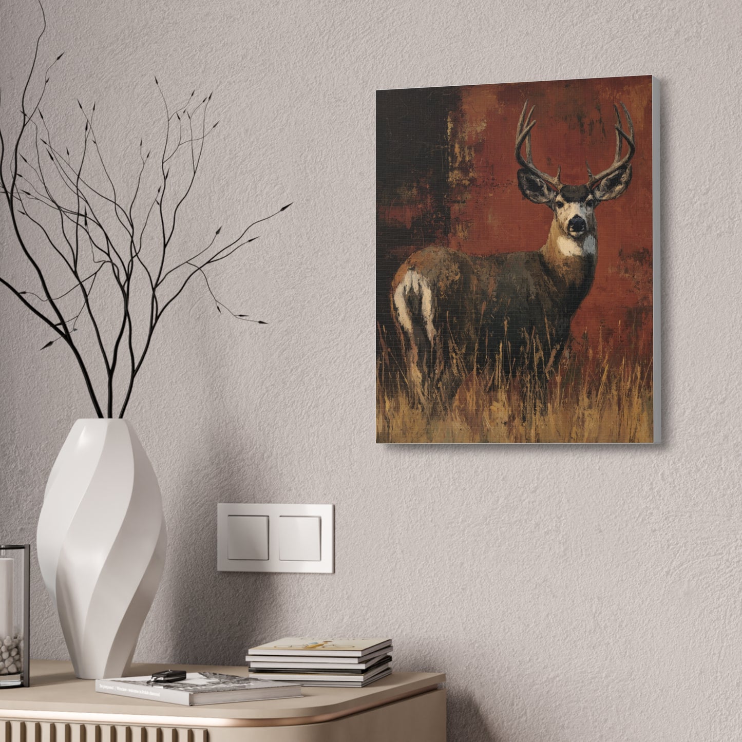 Benny - Abstract Deer Canvas Art