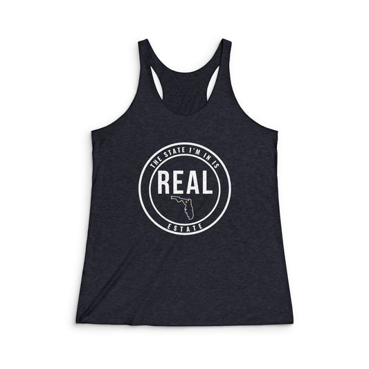 Florida Real Estate Agent Racerback Tank | Funny Women’s Real Estate Shirt | The State I’m In Is Real™