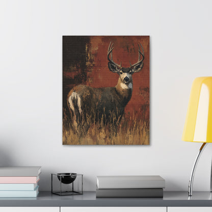 Benny - Abstract Deer Canvas Art