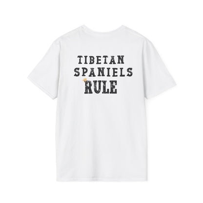 Tibetan Spaniels Rule T-shirt/ Funny Tibetan Spaniel Tee/Crowned and Connected Collection