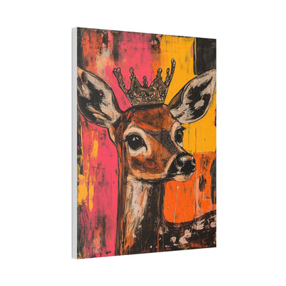 Darla- Whimsical Crowned Deer Canvas Art