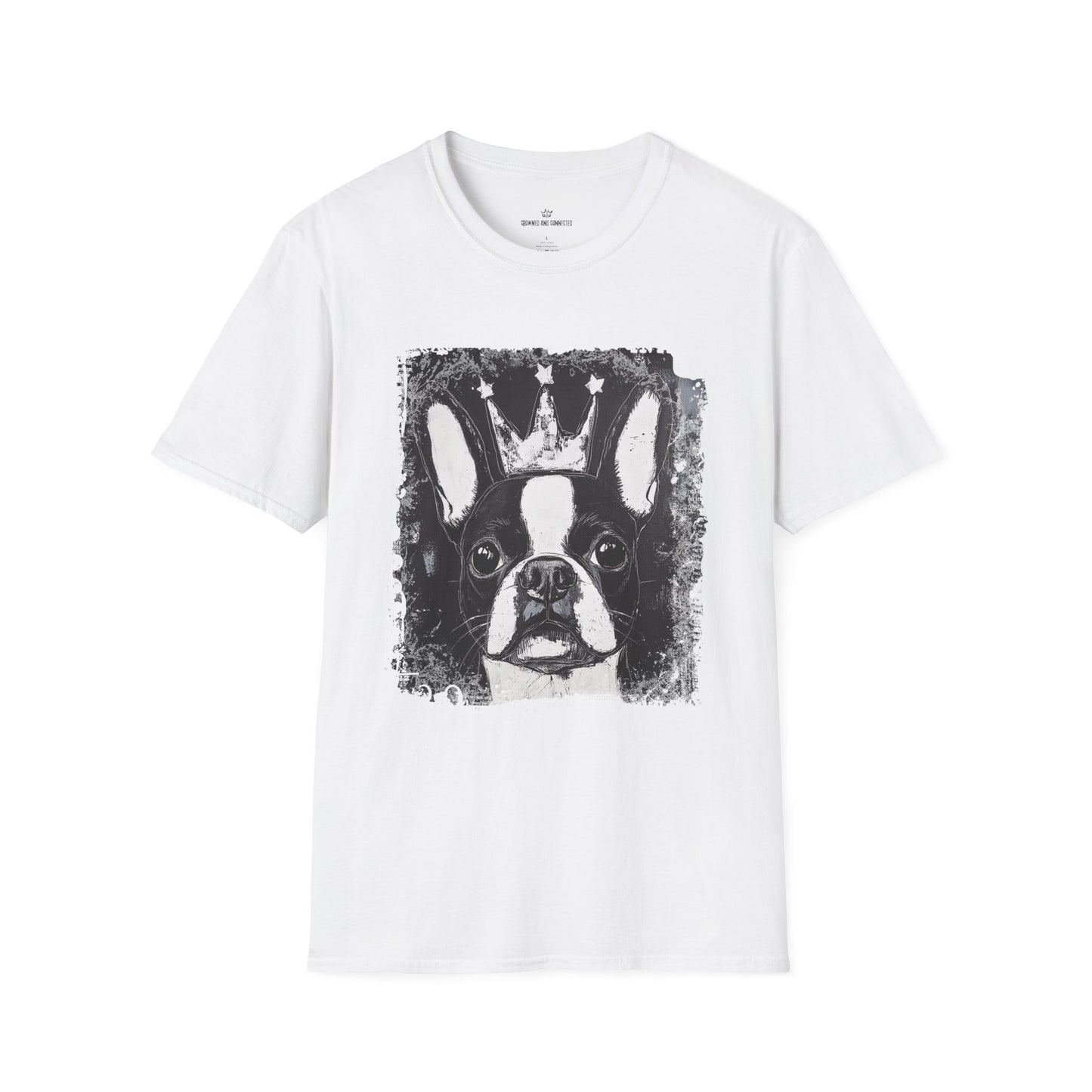 Boston Terrier Crowned T-Shirt – “You’re Not the Boss of Me” Funny Dog Tee