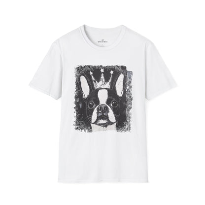 Boston Terrier Crowned T-Shirt – “You’re Not the Boss of Me” Funny Dog Tee