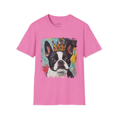 Boston Terriers Rule T-Shirt/Funny Boston Terrier Lover Tee/Crowned and Connected Collection