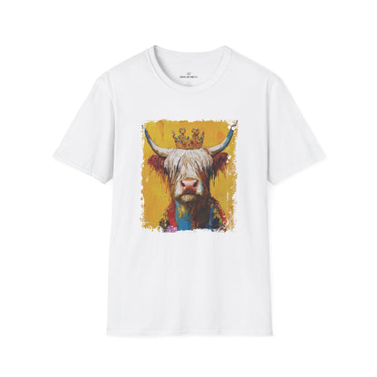 Highland Hair, Don't Care T-Shirt Highland Cow Vibrant Tee/Crowned and Connected Collection