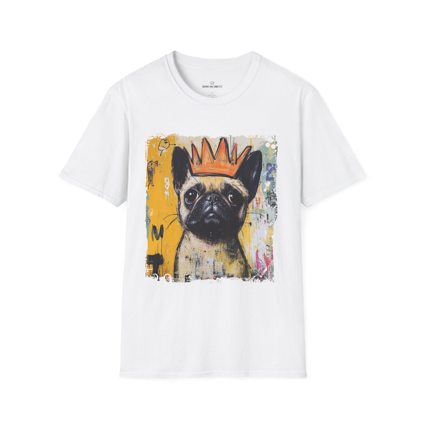 Pugs Rule Crown T-Shirt | Funny Pug Graphic Tee | Dog Lover Gift  Description/Crowned and Connected Collection