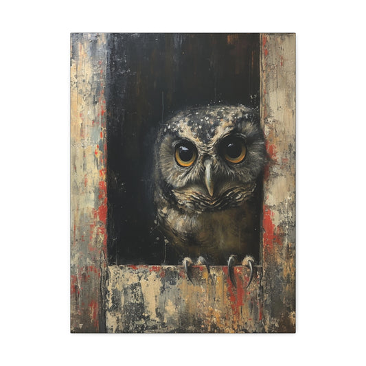 "Woody the Barn Owl" Canvas Art
