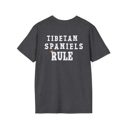 Tibetan Spaniels Rule T-shirt/ Funny Tibetan Spaniel Tee/Crowned and Connected Collection