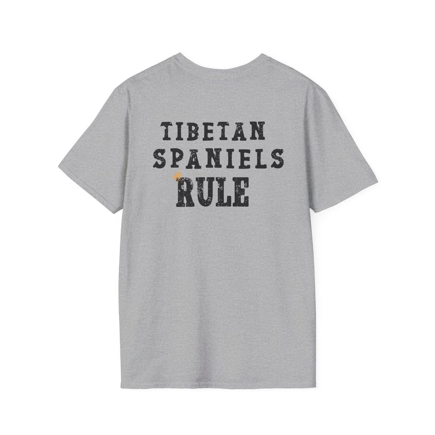 Tibetan Spaniels Rule T-shirt/ Funny Tibetan Spaniel Tee/Crowned and Connected Collection