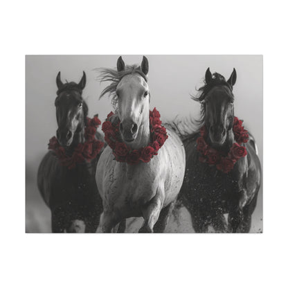 Gallop & Glory: Run the Red Reign – Canvas Wall Art