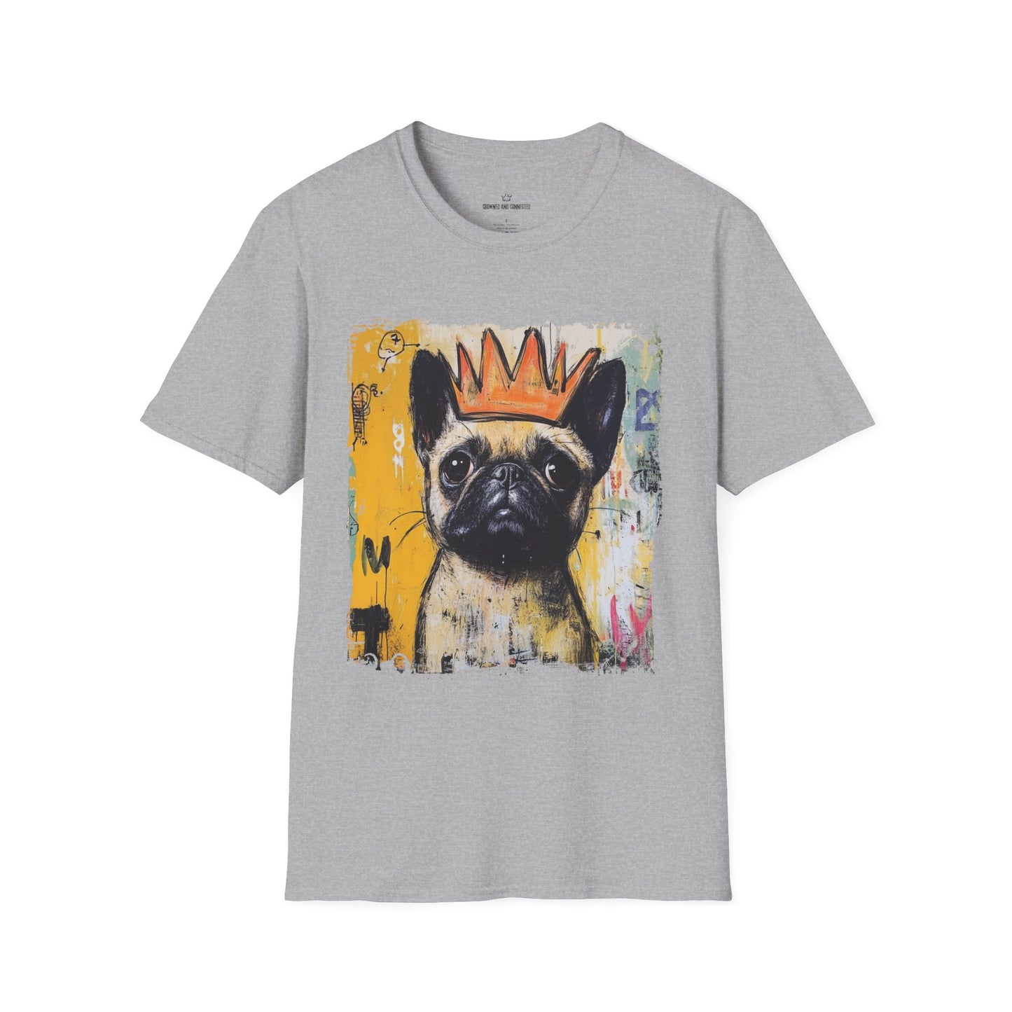 Pugs Rule Crown T-Shirt | Funny Pug Graphic Tee | Dog Lover Gift  Description/Crowned and Connected Collection