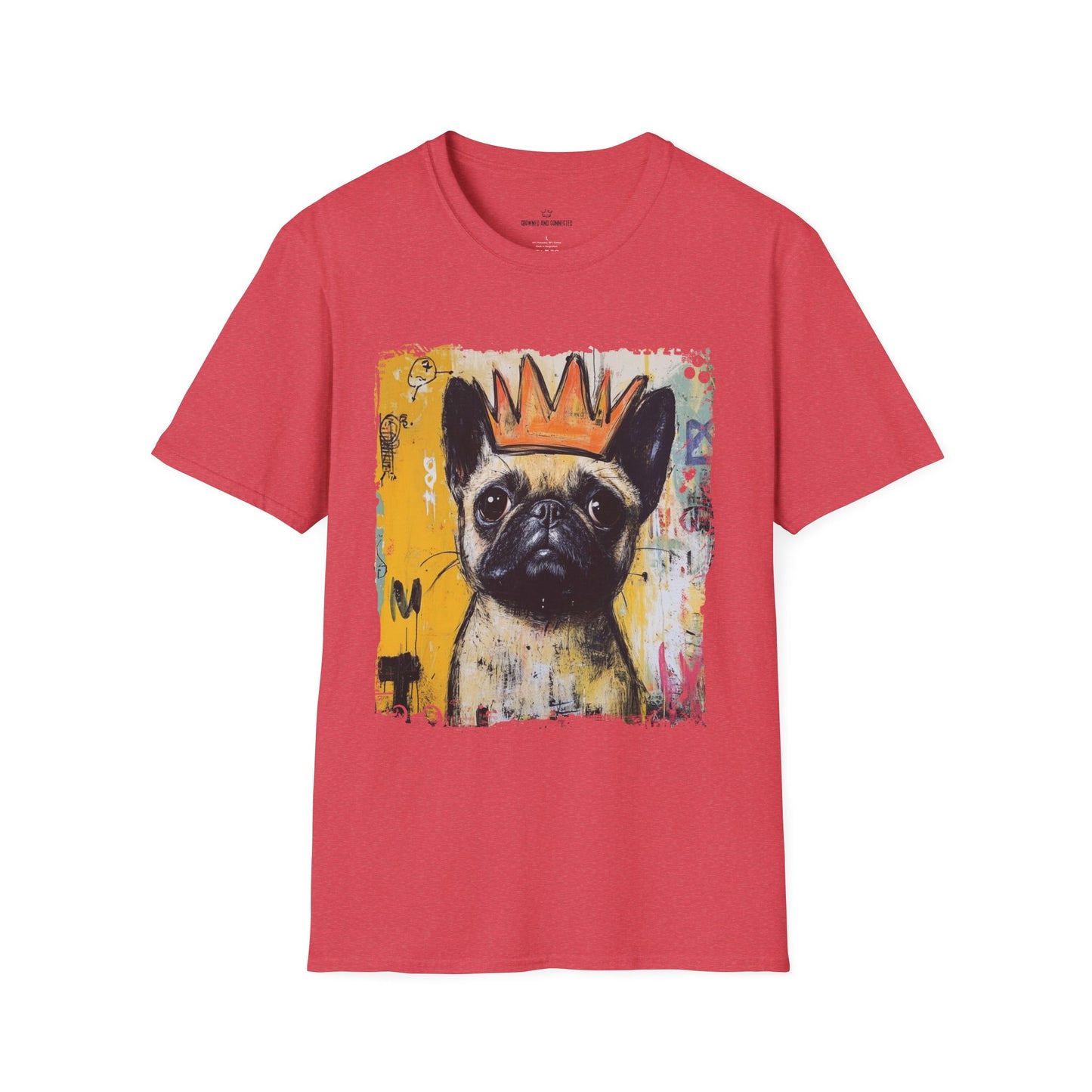 Pugs Rule Crown T-Shirt | Funny Pug Graphic Tee | Dog Lover Gift  Description/Crowned and Connected Collection