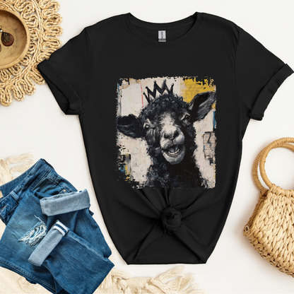 Black Sheep Crowned T-Shirt – Funny Animal Graphic Tee | Crowned & Connected Collection