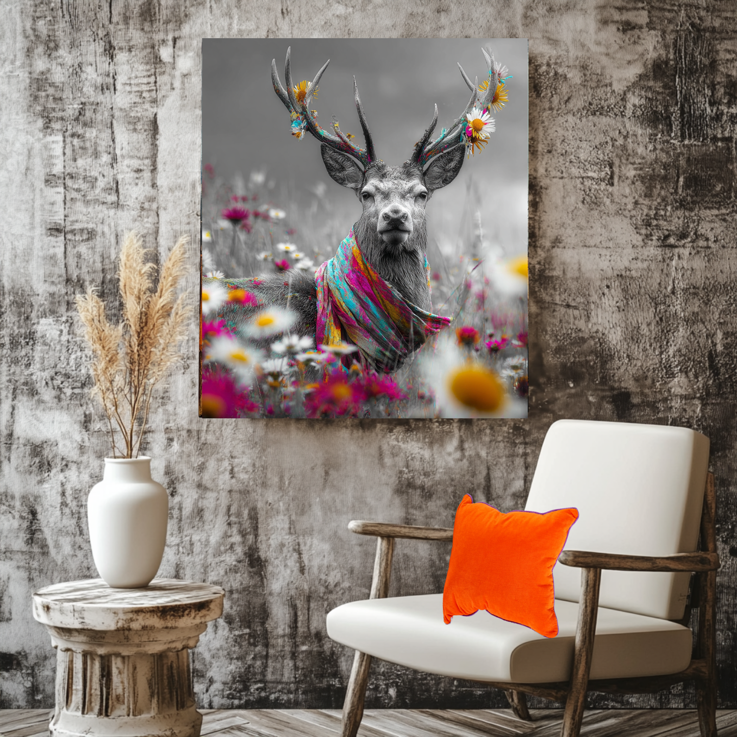 Daisy Dazed: Flower Child- Buck Canvas Art