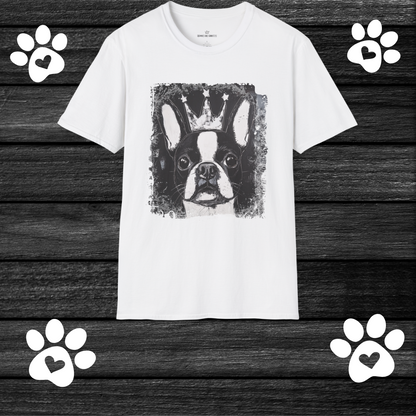 Boston Terrier Crowned T-Shirt – “You’re Not the Boss of Me” Funny Dog Tee