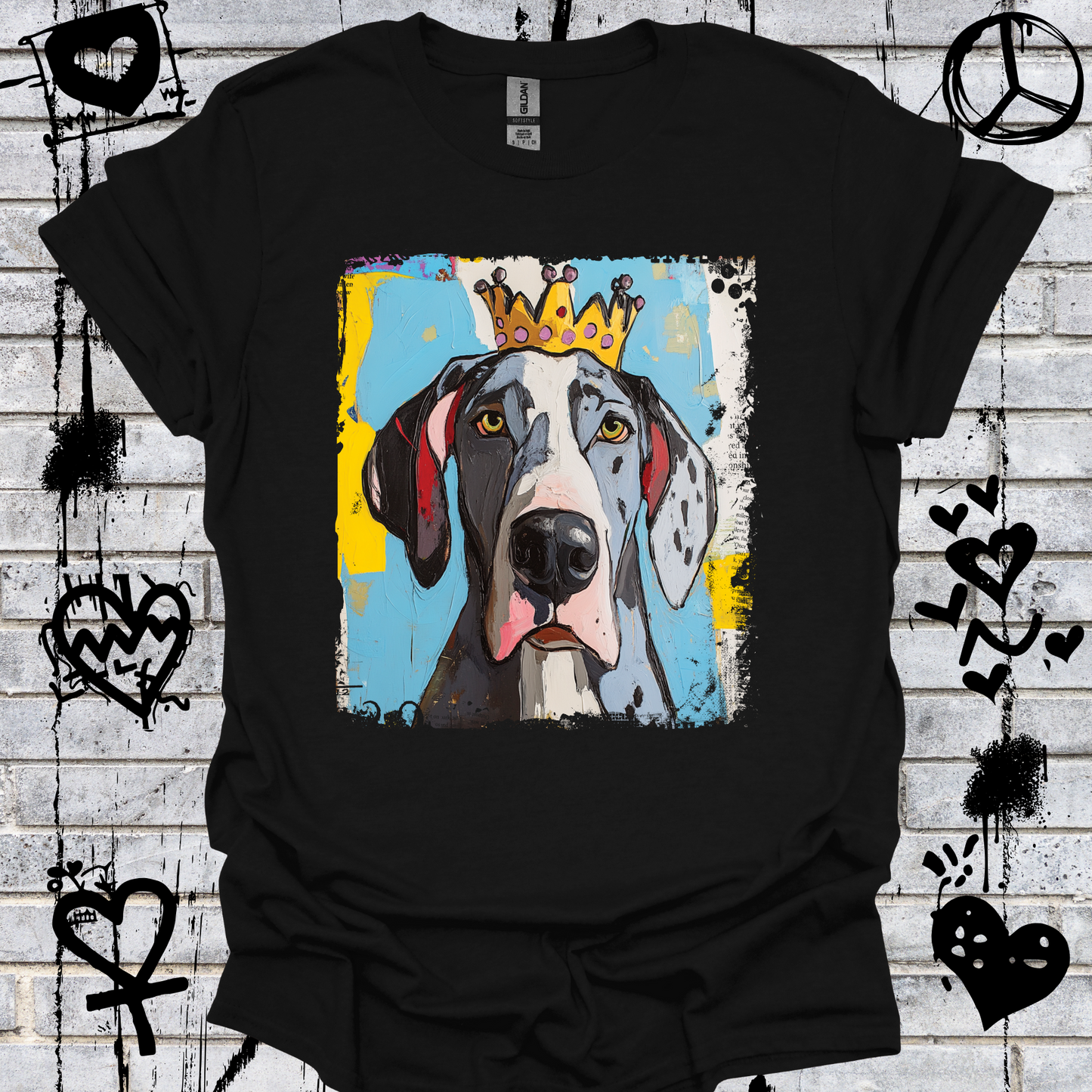 Great Dane Crowned T-Shirt – “Size Does Matter” Funny Dog Tee | Crowned & Connected Collection