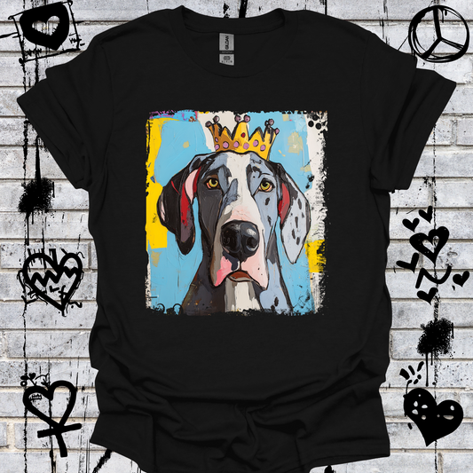 Great Dane Crowned T-Shirt – “Size Does Matter” Funny Dog Tee | Crowned & Connected Collection