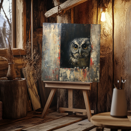 "Woody the Barn Owl" Canvas Art